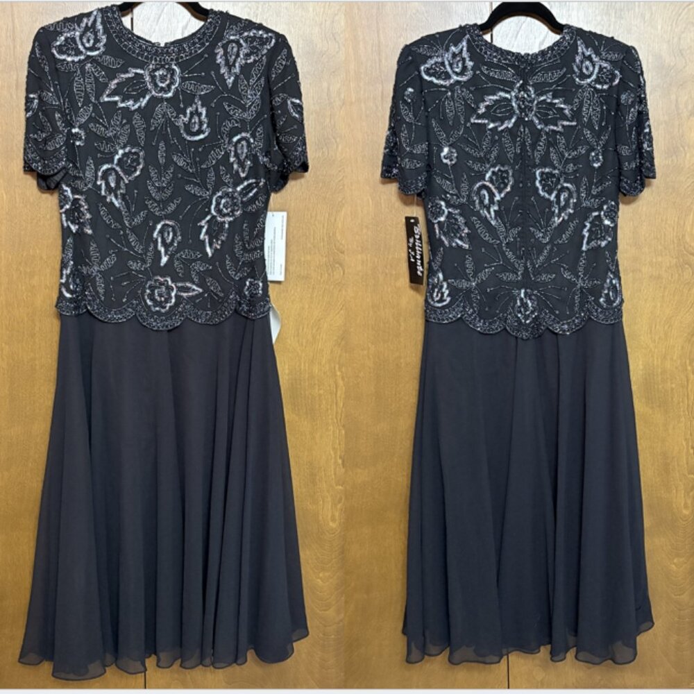 Special Occasion Vintage Beaded Evening Cocktail Dress - NWT - Brilliante by J.A